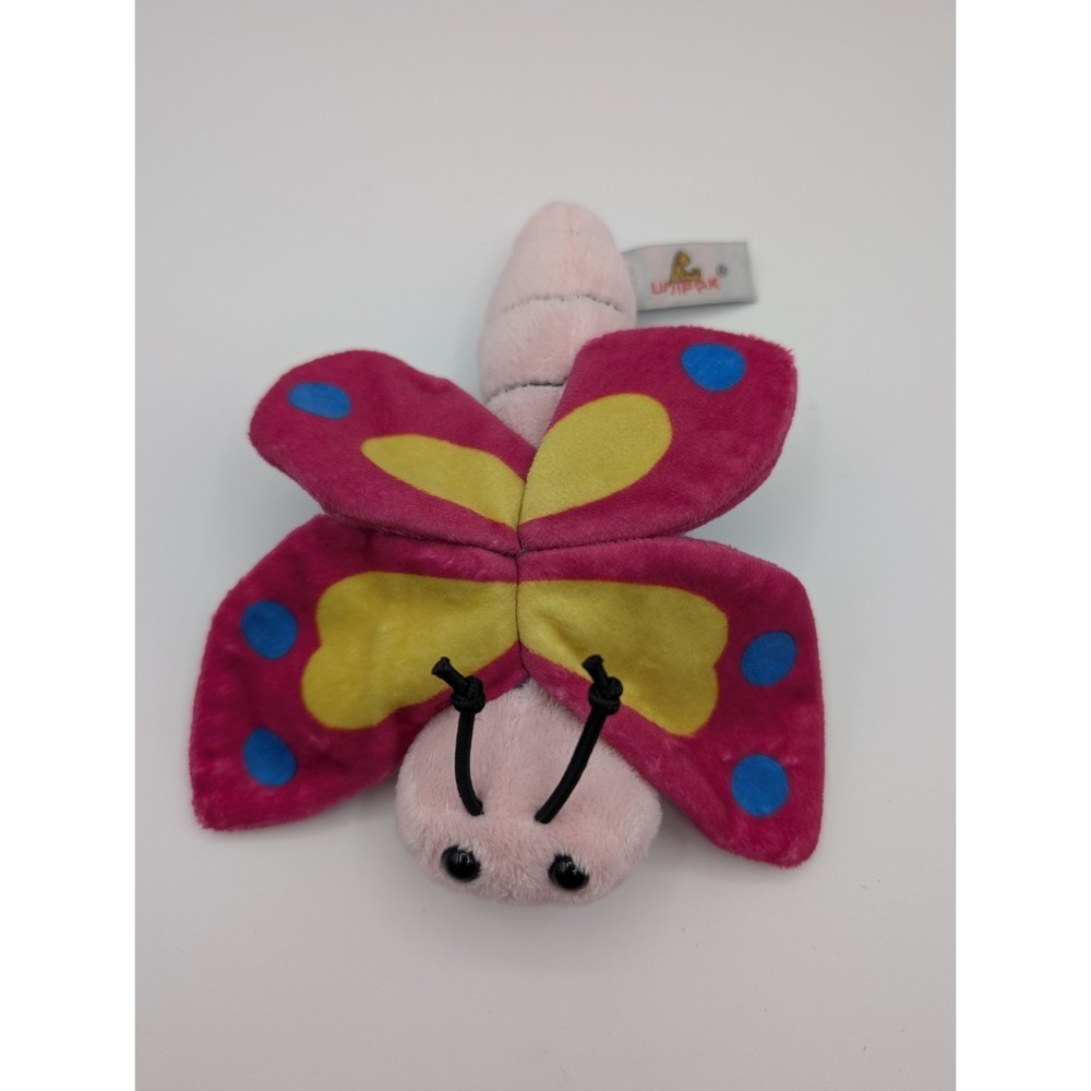 Unipak‎ Plush 6" Butterfly Pink/Yellow/Blue Color
